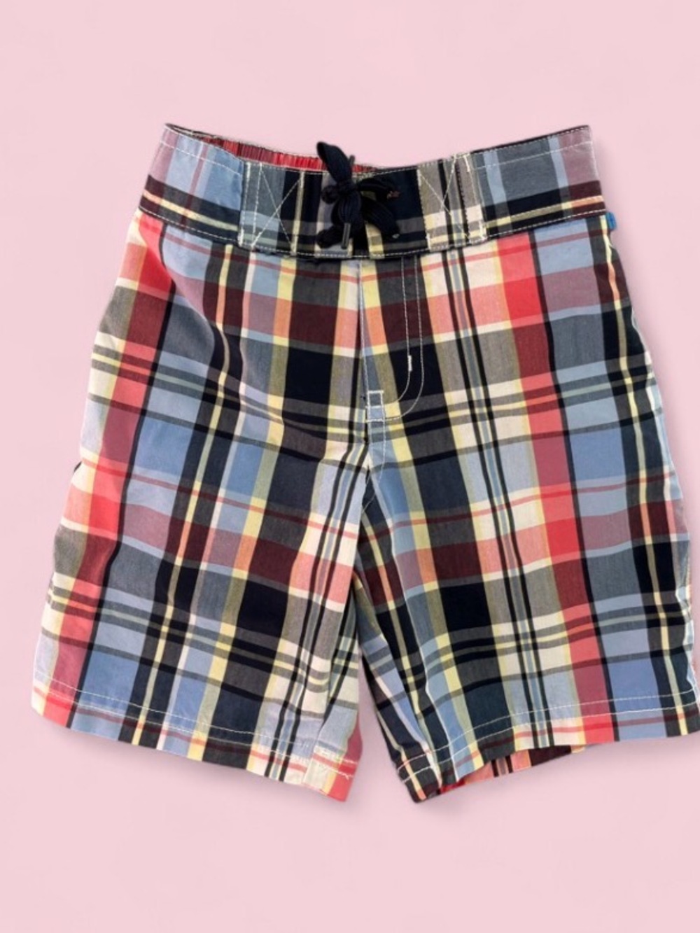 Janie and Jack Boys Plaid Swim Trunks Size 3 Board Shorts